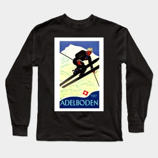 Adelboden,Schweiz, Ski Poster Long Sleeve T-Shirt